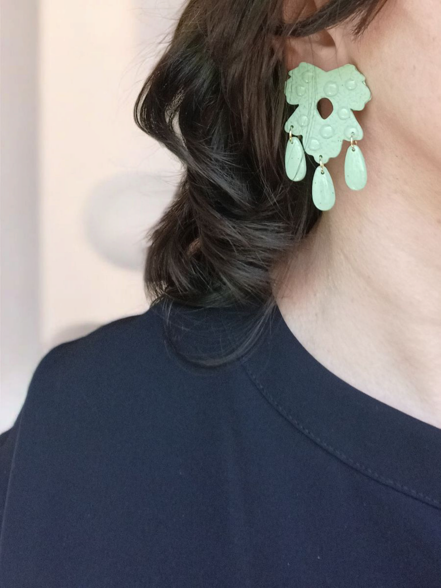 Handcrafted Earrings in Clay