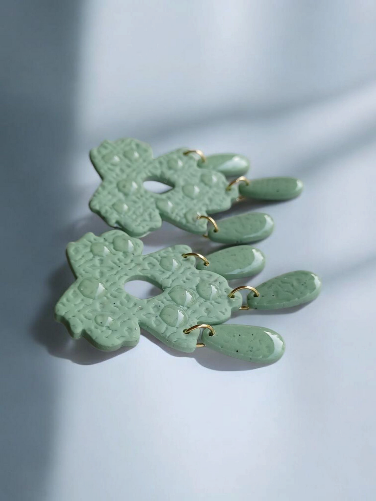 Handcrafted Earrings in Clay