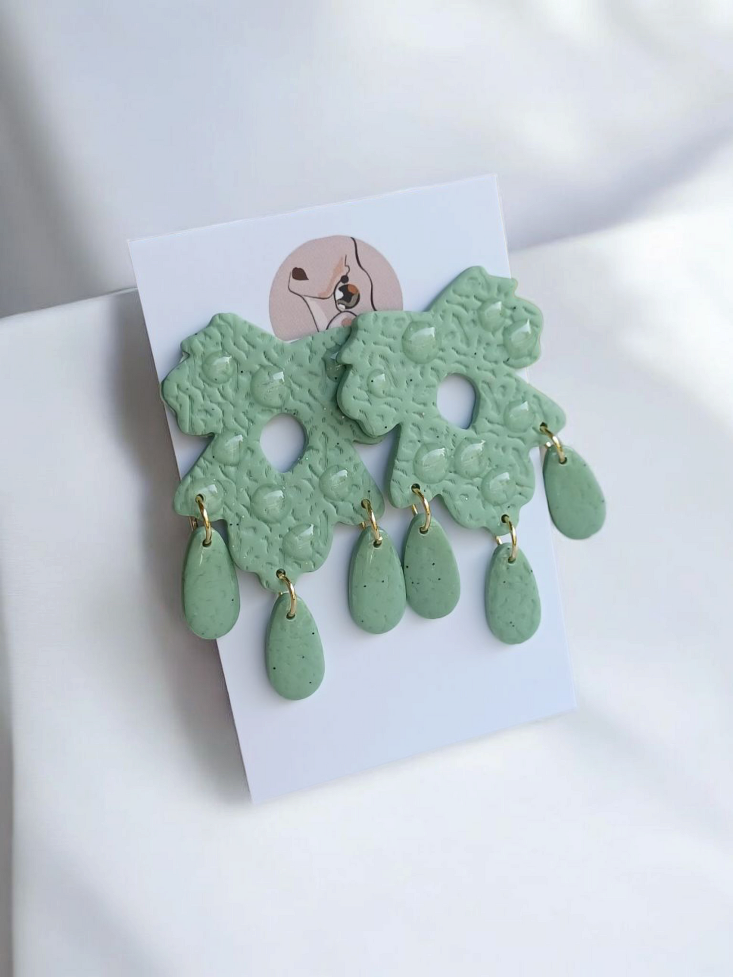 Handcrafted Earrings in Clay