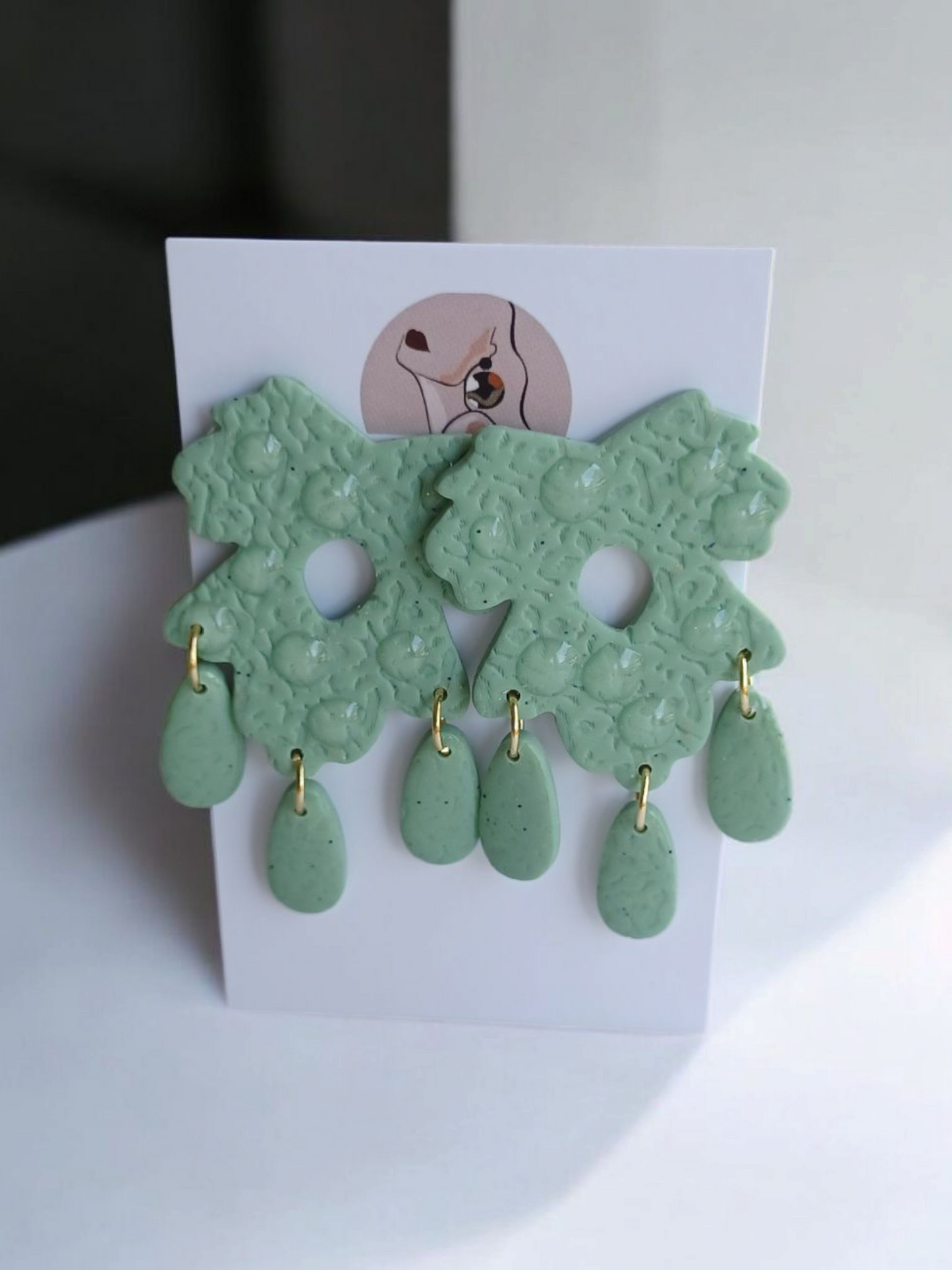 Handcrafted Earrings in Clay