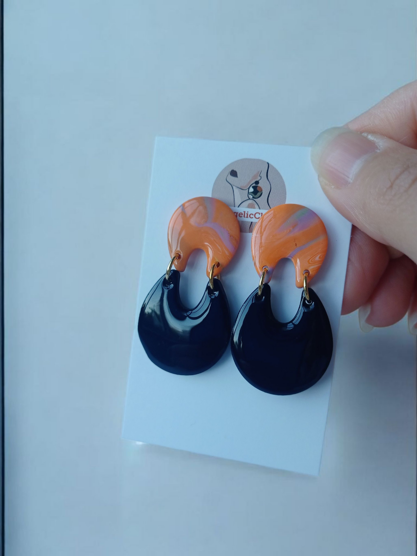 Resin Coated Polymer Clay Earrings | Lightweight & Hypoallergenic | Irish Handmade