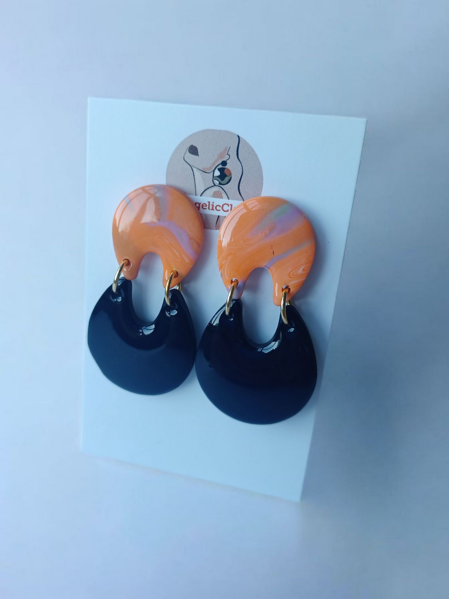 Resin Coated Polymer Clay Earrings | Lightweight & Hypoallergenic | Irish Handmade