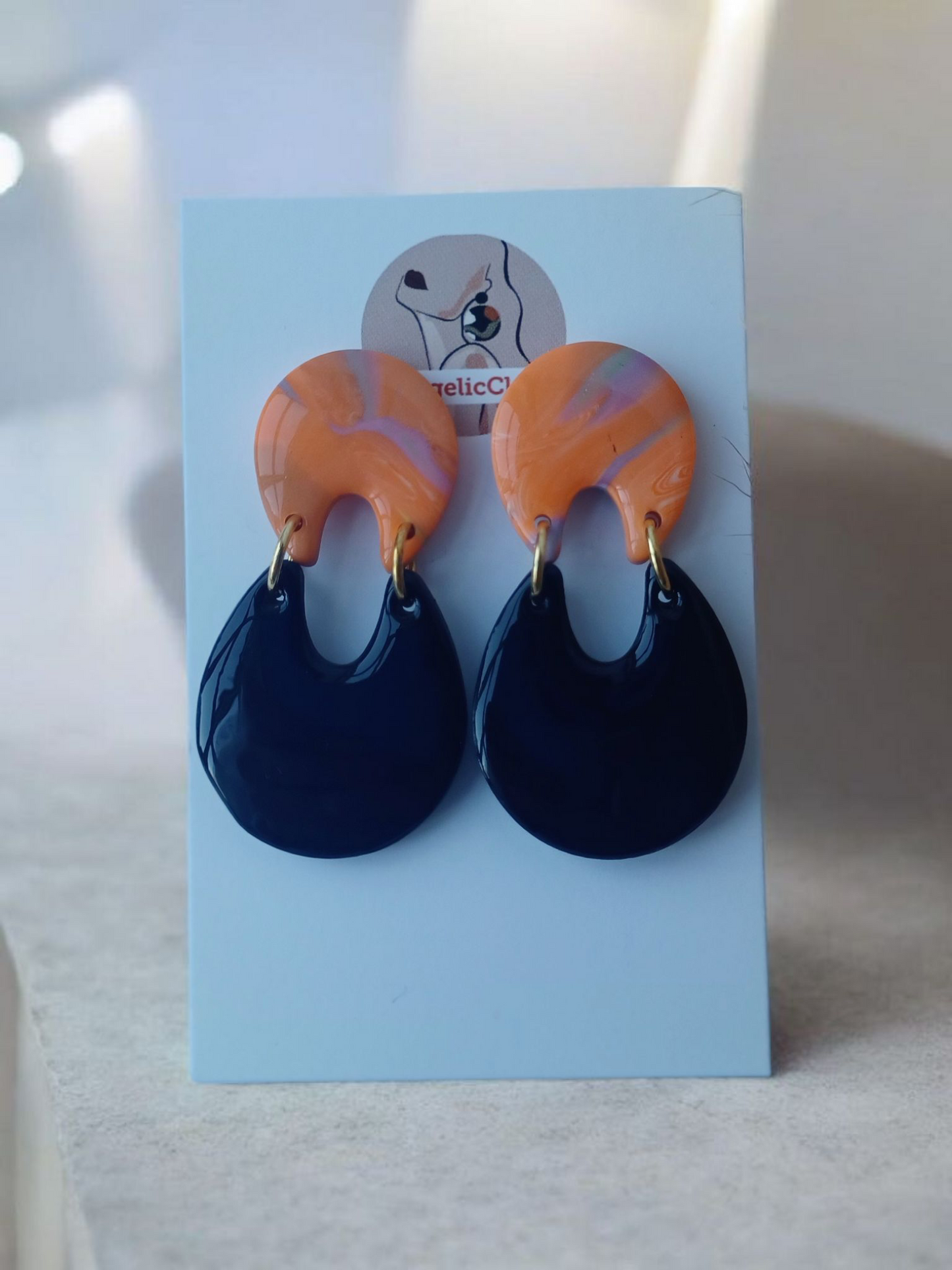 Resin Coated Polymer Clay Earrings | Lightweight & Hypoallergenic | Irish Handmade