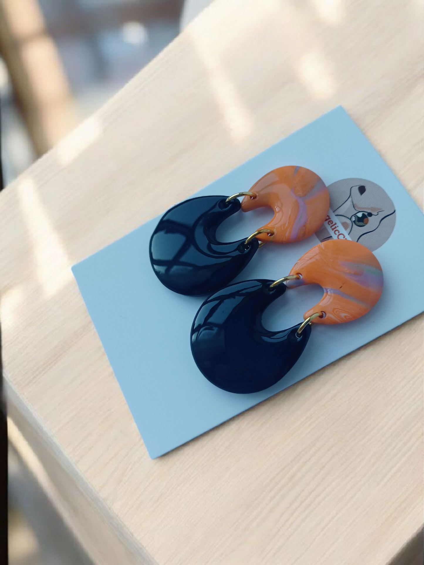 Resin Coated Polymer Clay Earrings | Lightweight & Hypoallergenic | Irish Handmade