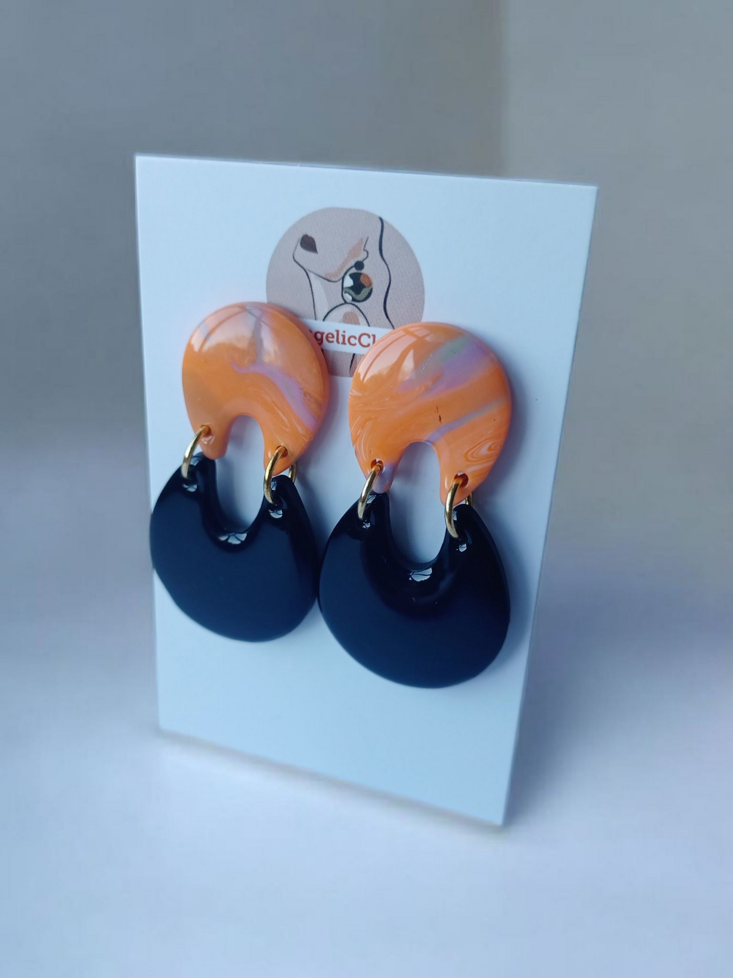 Resin Coated Polymer Clay Earrings | Lightweight & Hypoallergenic | Irish Handmade