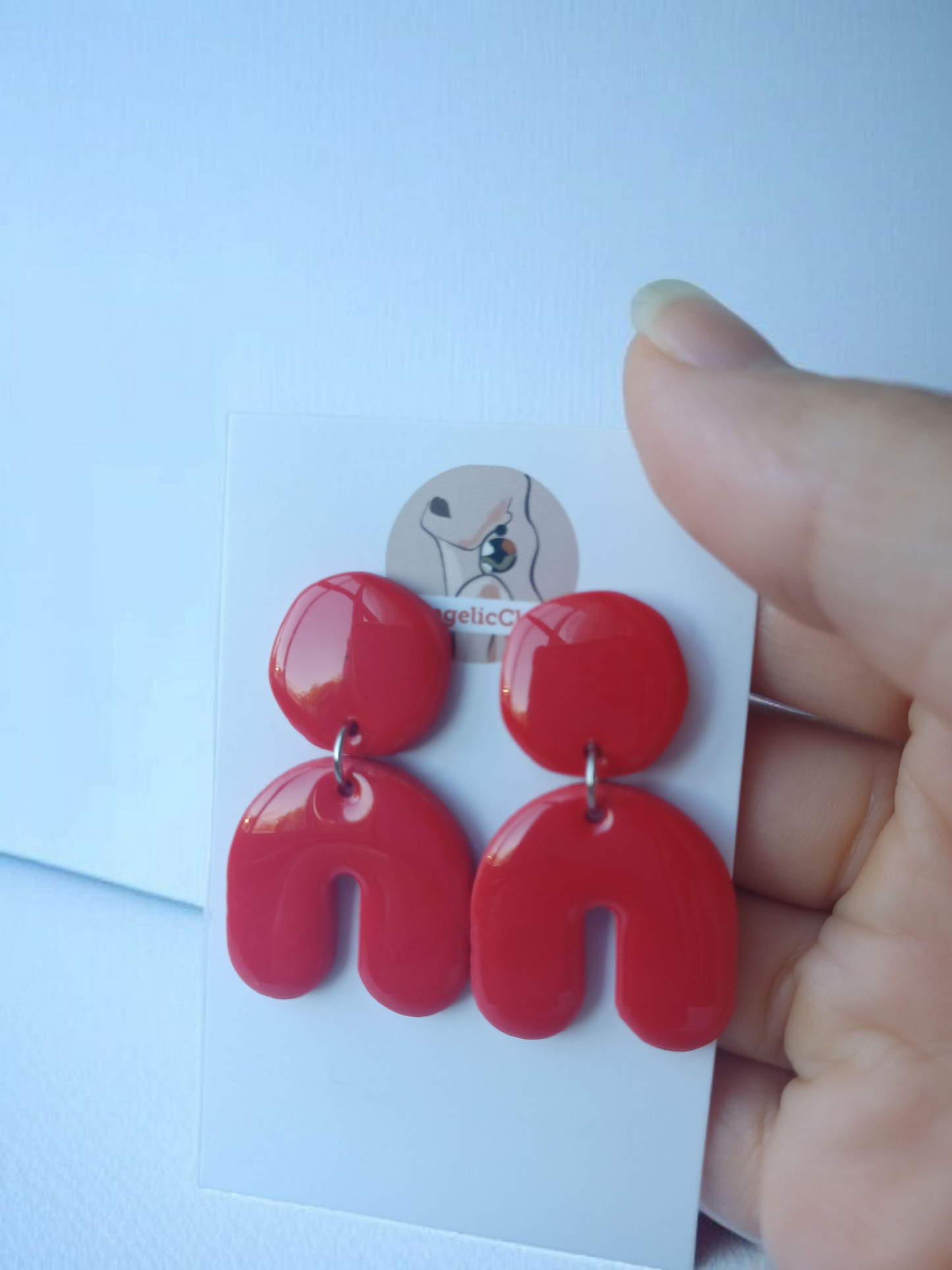 Unique Polymer Clay Earrings | Resin Coated | Hypoallergenic | Irish Craft