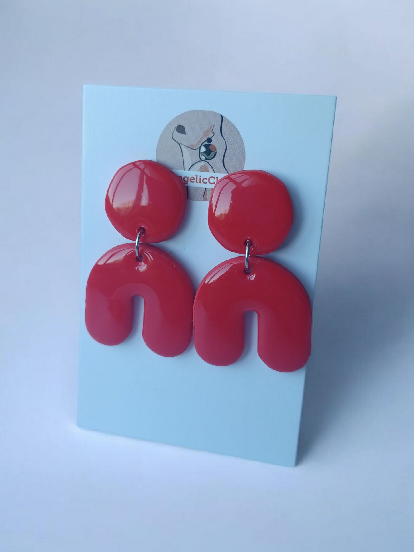 Unique Polymer Clay Earrings | Resin Coated | Hypoallergenic | Irish Craft