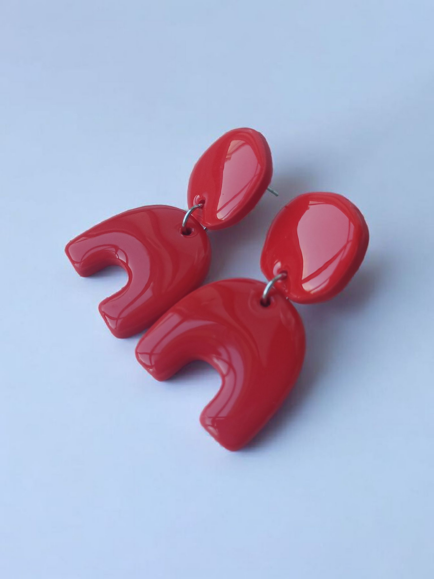 Minimalist Polymer Clay Earrings | Resin Shine | Hypoallergenic Gift for Her