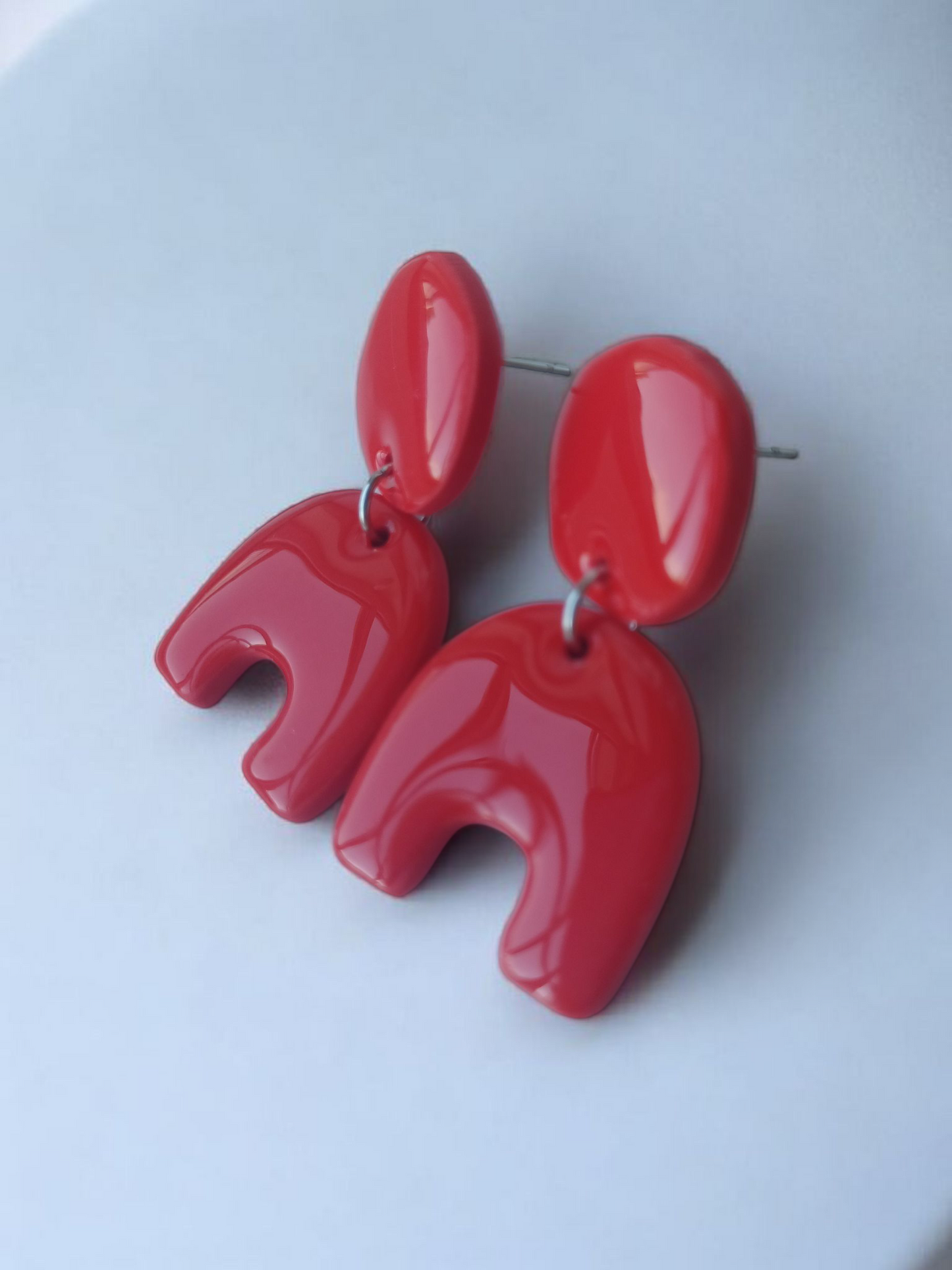 Minimalist Polymer Clay Earrings | Resin Shine | Hypoallergenic Gift for Her