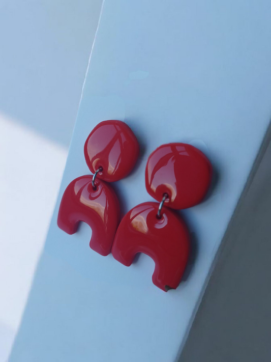 Minimalist Polymer Clay Earrings | Resin Shine | Hypoallergenic Gift for Her