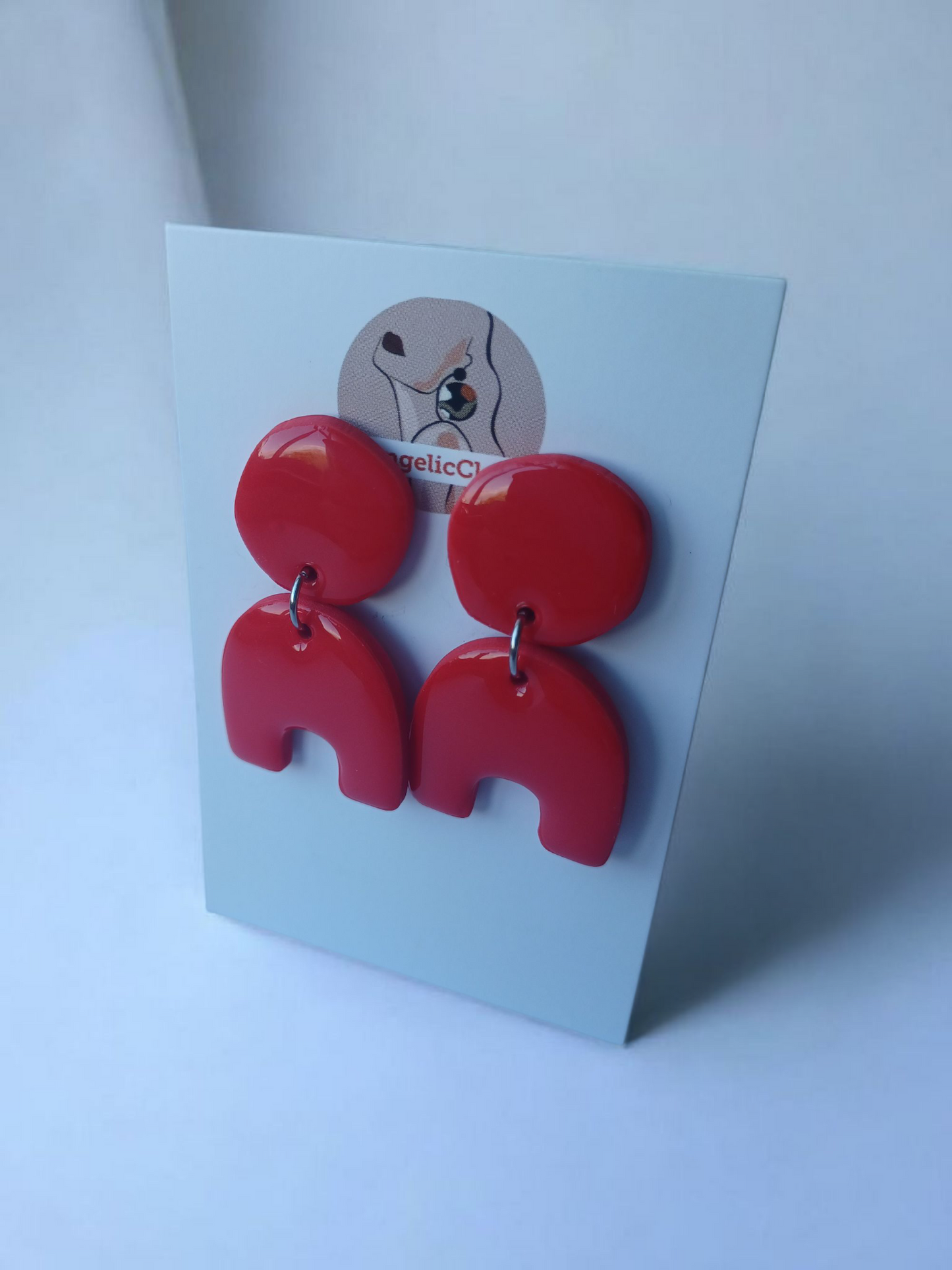 Minimalist Polymer Clay Earrings | Resin Shine | Hypoallergenic Gift for Her