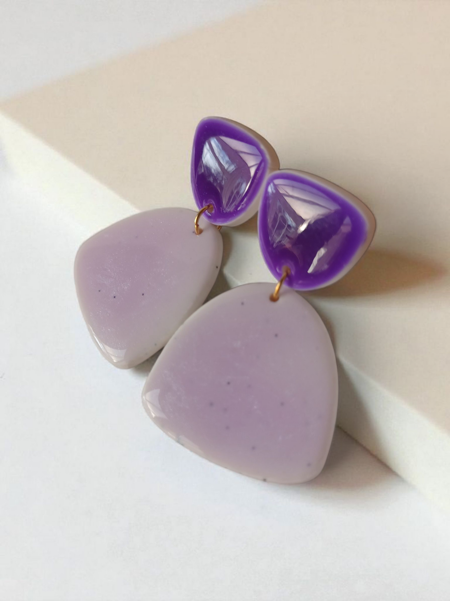 Boho Polymer Clay Earrings | Resin Finish | Nickel-Free Irish Jewelry