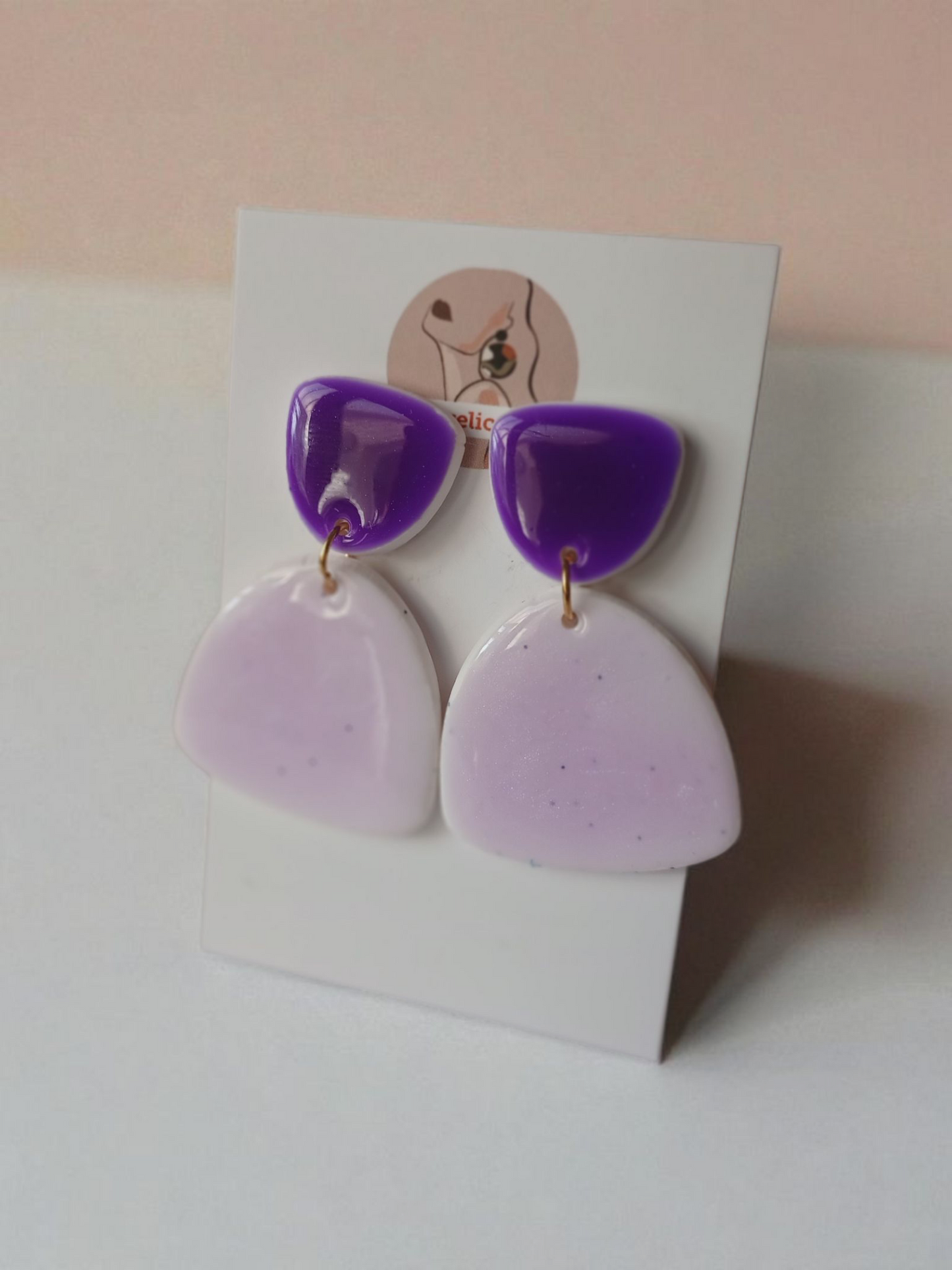 Boho Polymer Clay Earrings | Resin Finish | Nickel-Free Irish Jewelry