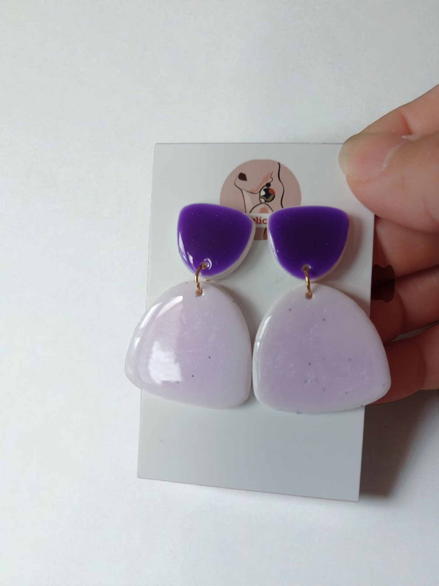 Boho Polymer Clay Earrings | Resin Finish | Nickel-Free Irish Jewelry