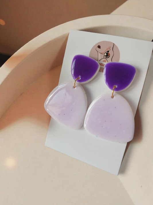 Boho Polymer Clay Earrings | Resin Finish | Nickel-Free Irish Jewelry