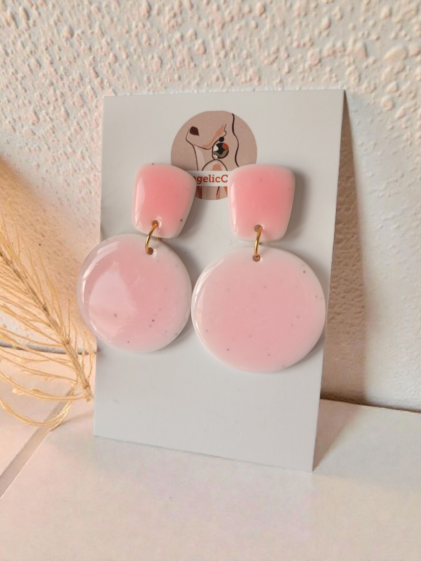 Lightweight Statement Clay Earrings | Resin Shine | Hypoallergenic Metals