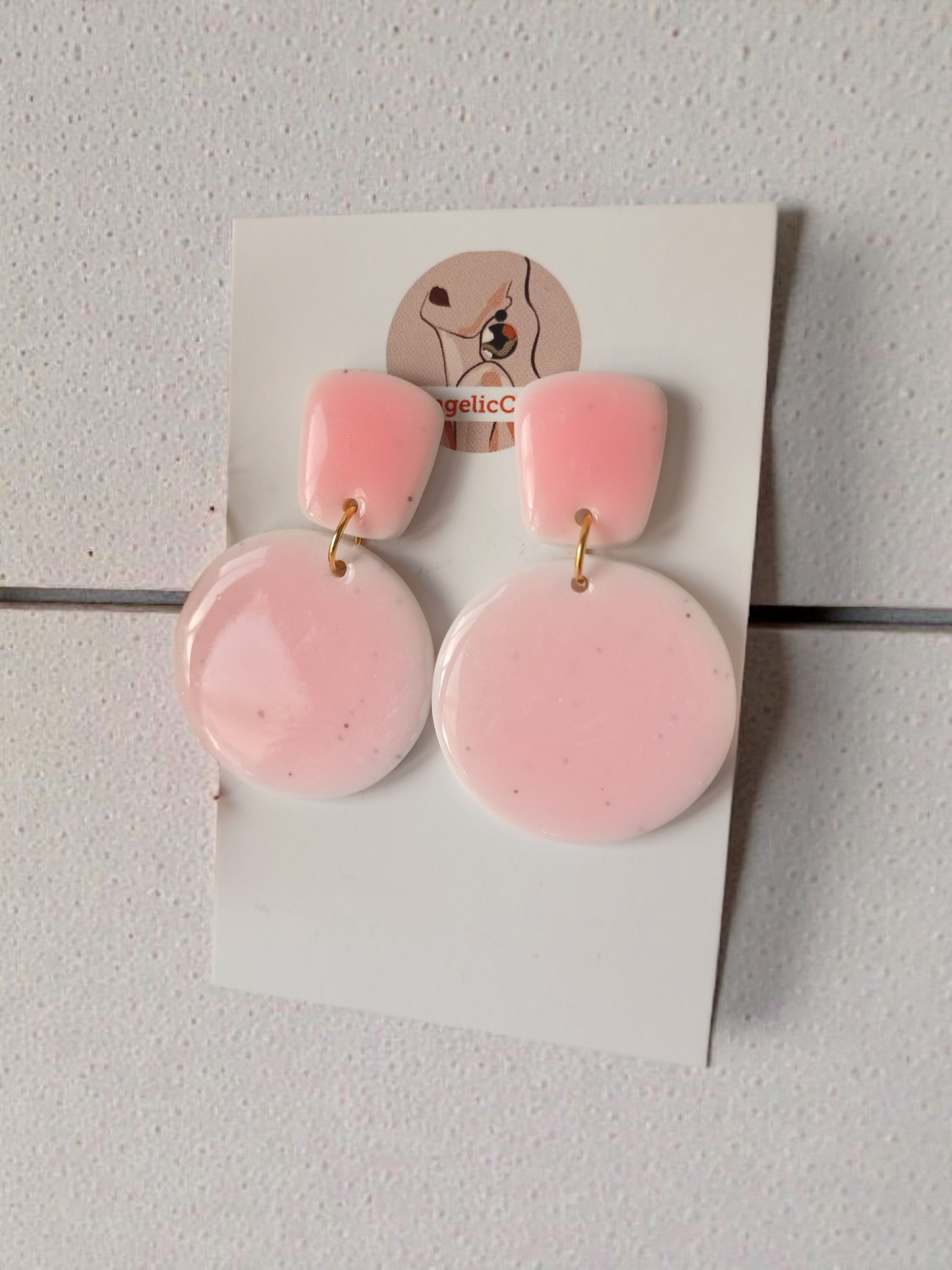 Lightweight Statement Clay Earrings | Resin Shine | Hypoallergenic Metals